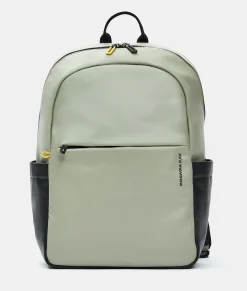 Hot Mandarina Duck ECO COATED Backpack With Padded Shoulder Straps Mud