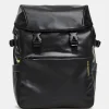 Best Mandarina Duck ECO COATED Backpack With Buckles Black