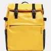 Clearance Mandarina Duck ECO COATED Backpack With Padded Shoulder Straps DuckYellow