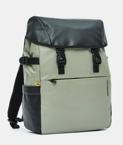 Discount Mandarina Duck ECO COATED Backpack With Buckles Mud