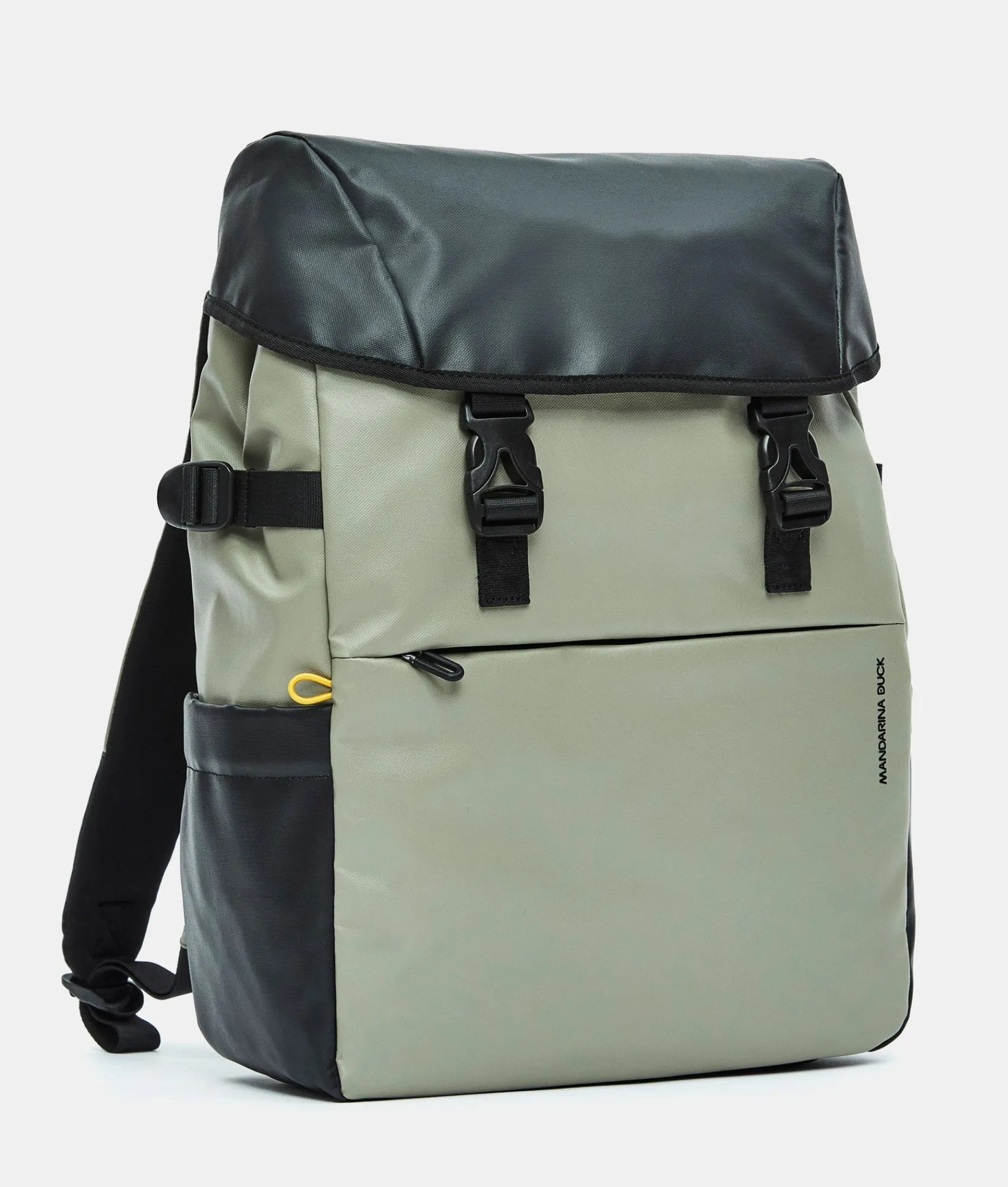 Discount Mandarina Duck ECO COATED Backpack With Buckles Mud