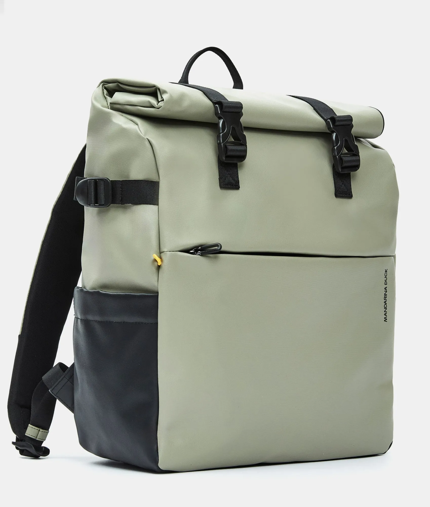 Best Mandarina Duck ECO COATED Backpack With Padded Shoulder Straps Mud