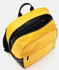 Discount Mandarina Duck ECO COATED Backpack With Padded Shoulder Straps DuckYellow