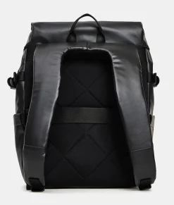 Best Mandarina Duck ECO COATED Backpack With Buckles Black