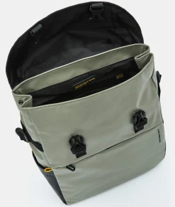Discount Mandarina Duck ECO COATED Backpack With Buckles Mud