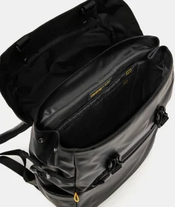 Best Mandarina Duck ECO COATED Backpack With Buckles Black