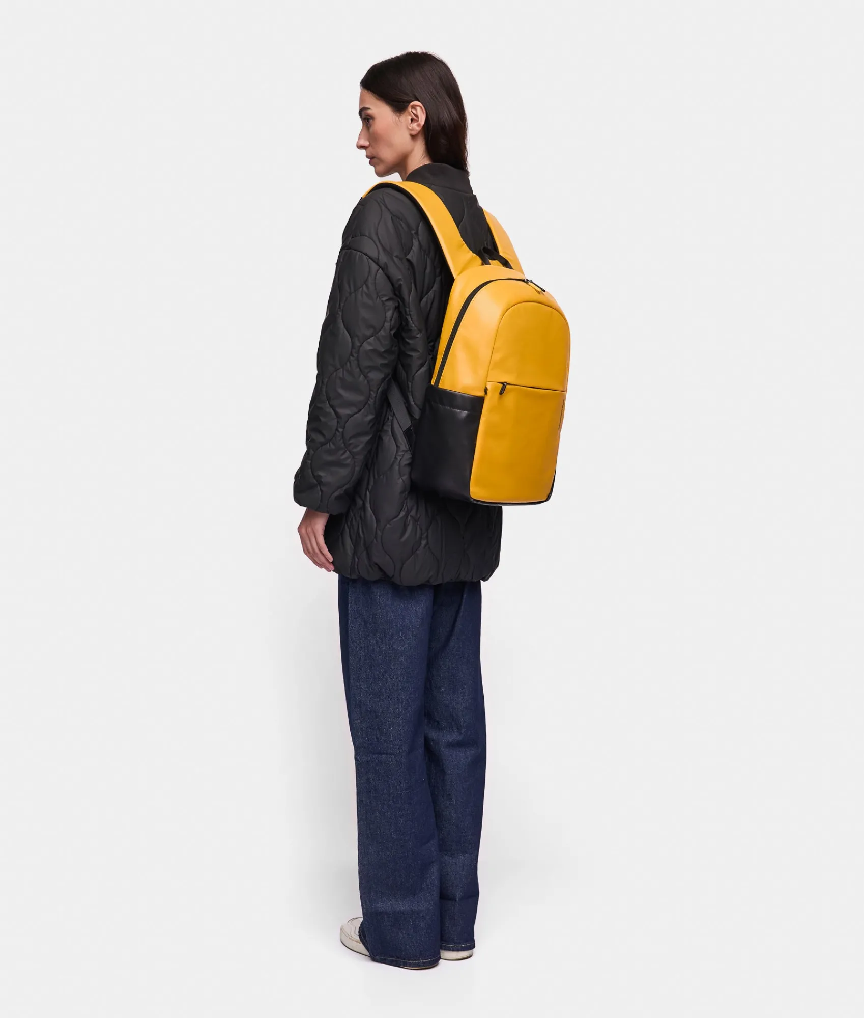Discount Mandarina Duck ECO COATED Backpack With Padded Shoulder Straps DuckYellow