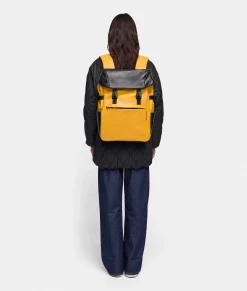 New Mandarina Duck ECO COATED Backpack With Buckles DuckYellow