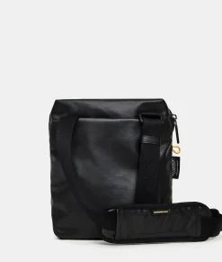 Outlet Mandarina Duck ECO COATED Crossbody Bag Black