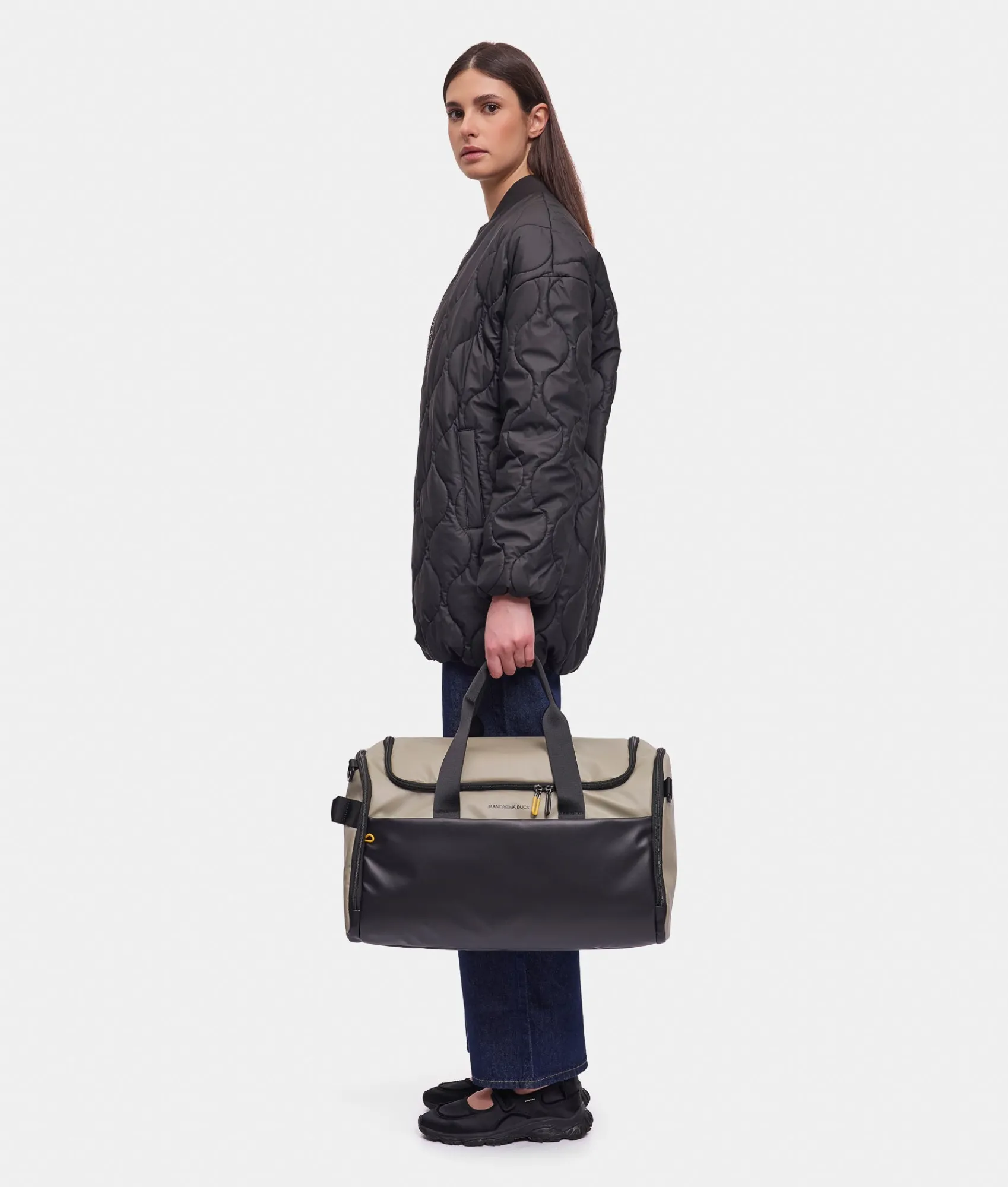 Outlet Mandarina Duck ECO COATED Duffle Backpack Mud