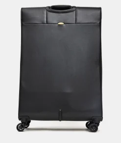 Best Mandarina Duck ECO COATED Extra-Large Expandable Soft Trolley (4 Wheels) | cm 85 X 52 X 32/35.5 Black