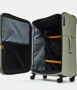 Clearance Mandarina Duck ECO COATED Extra-Large Expandable Soft Trolley (4 Wheels) | cm 85 X 52 X 32/35.5 Mud