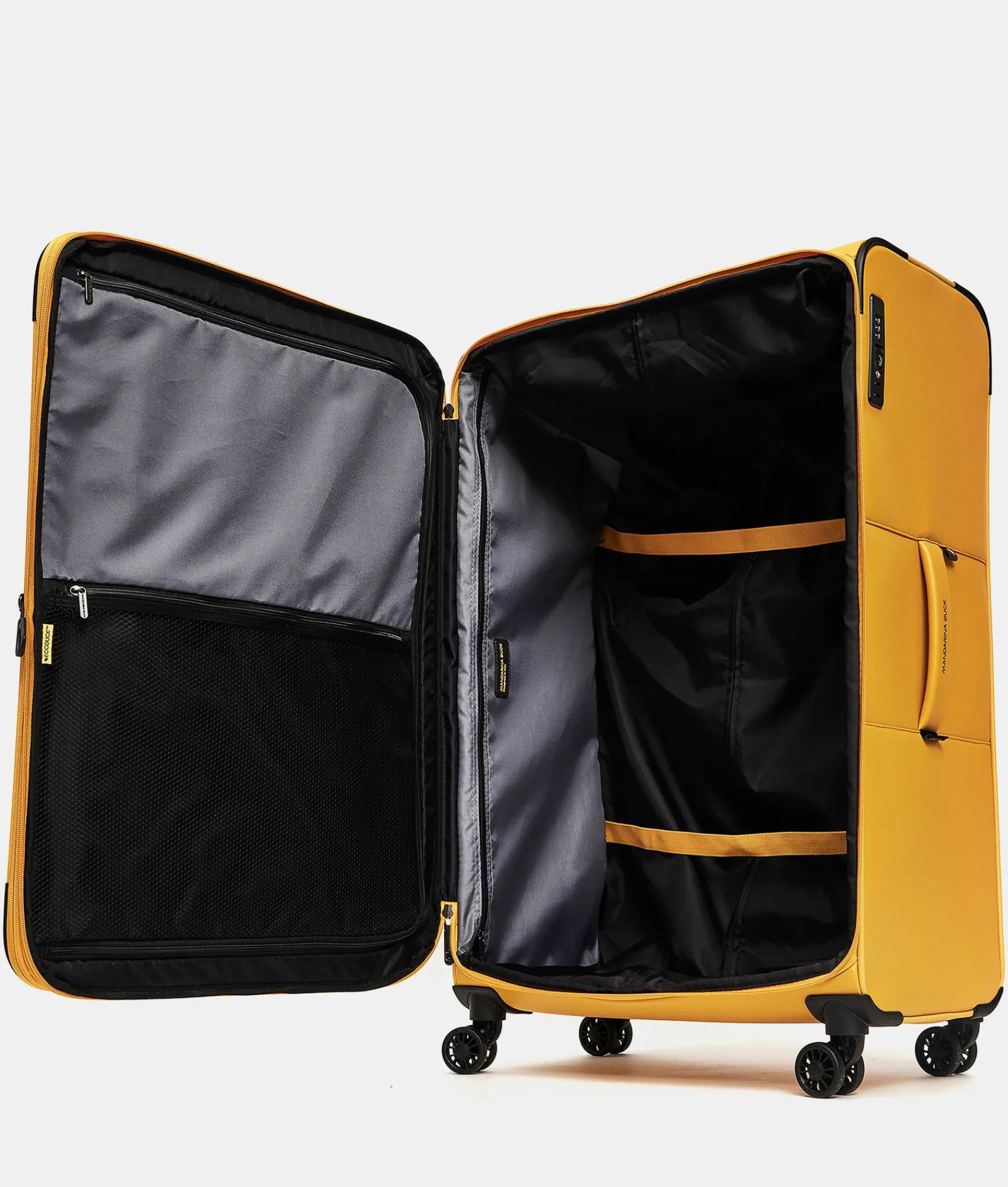 Sale Mandarina Duck ECO COATED Extra-Large Expandable Soft Trolley (4 Wheels) | cm 85 X 52 X 32/35.5 DuckYellow