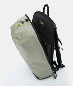 New Mandarina Duck ECO COATED Large Backpack With Zip Mud