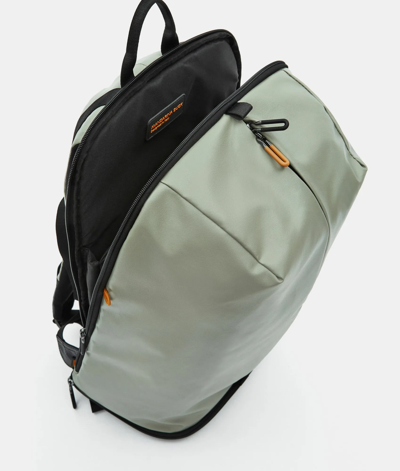 New Mandarina Duck ECO COATED Large Backpack With Zip Mud