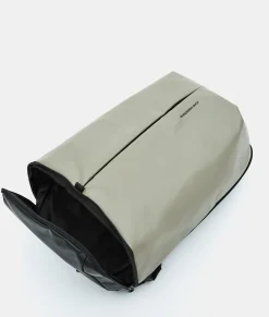 New Mandarina Duck ECO COATED Large Backpack With Zip Mud
