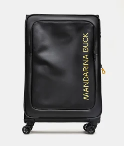 Discount Mandarina Duck ECO COATED Large Expandable Soft Trolley (4 Wheels) | cm 78 X 48 X 27.5/32 Black
