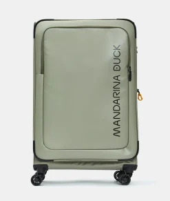 Online Mandarina Duck ECO COATED Large Expandable Soft Trolley (4 Wheels) | cm 78 X 48 X 27.5/32 Mud