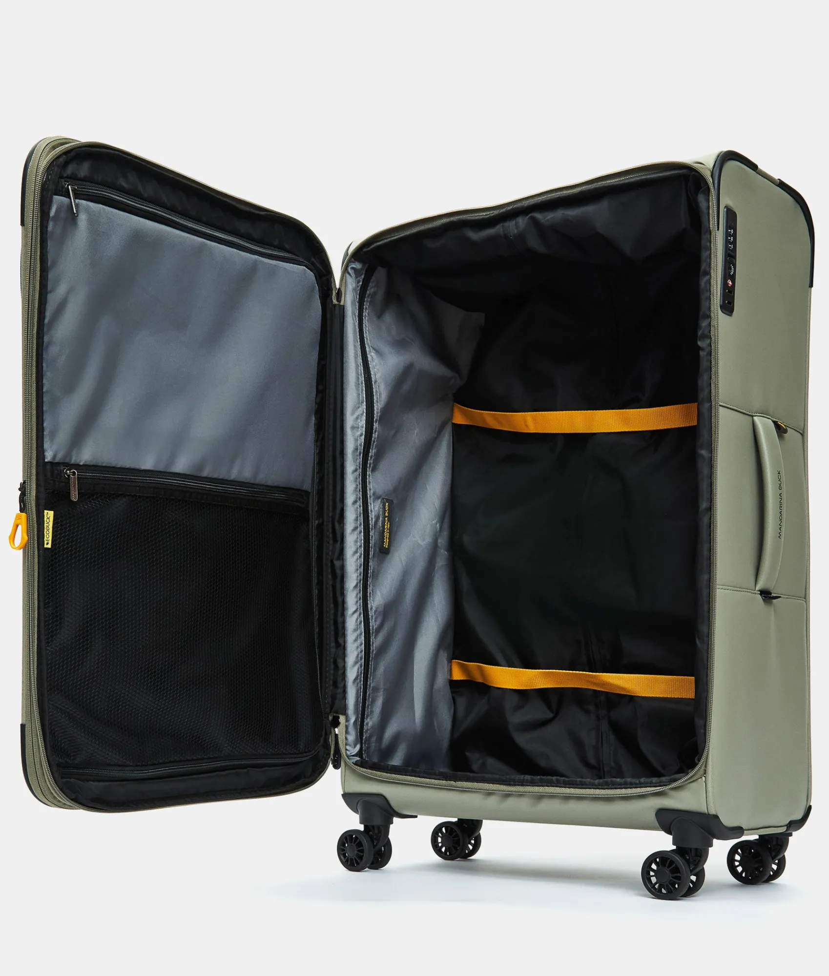 Online Mandarina Duck ECO COATED Large Expandable Soft Trolley (4 Wheels) | cm 78 X 48 X 27.5/32 Mud