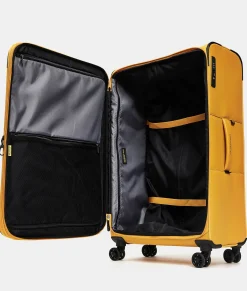 Hot Mandarina Duck ECO COATED Large Expandable Soft Trolley (4 Wheels) | cm 78 X 48 X 27.5/32 DuckYellow