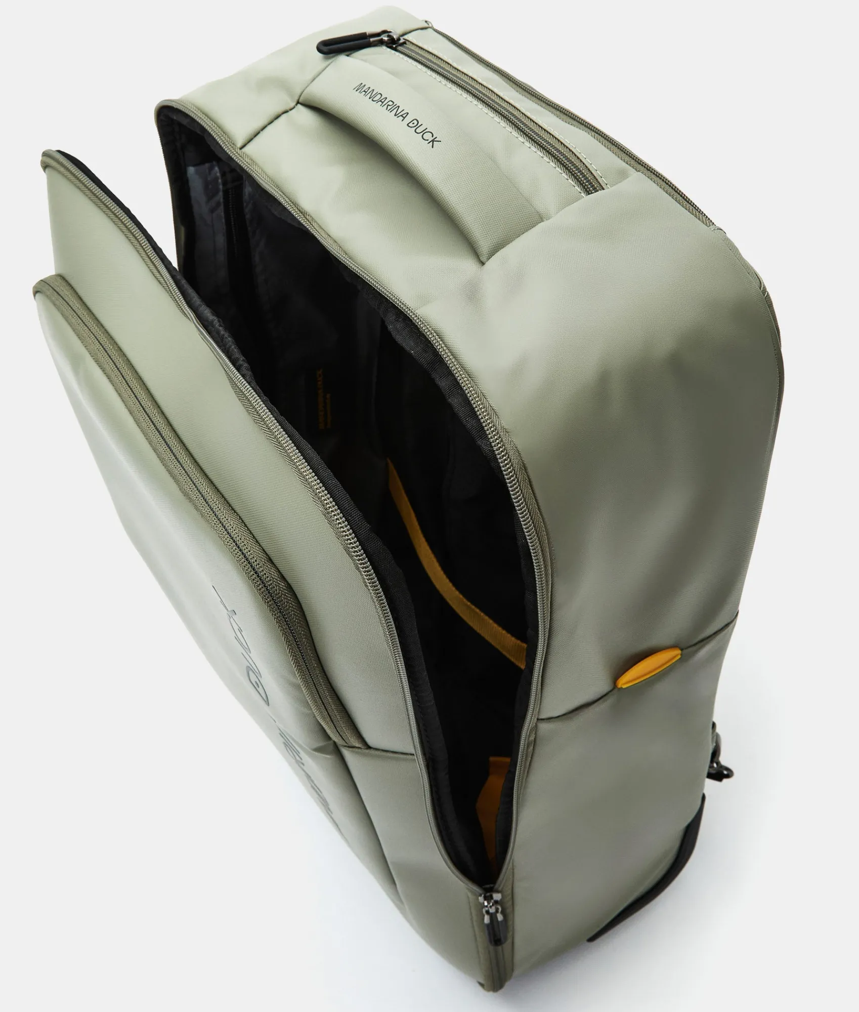 Hot Mandarina Duck ECO COATED Soft Trolley Backpack (2 Wheels) | cm 52 X 38.5 X 18 Mud
