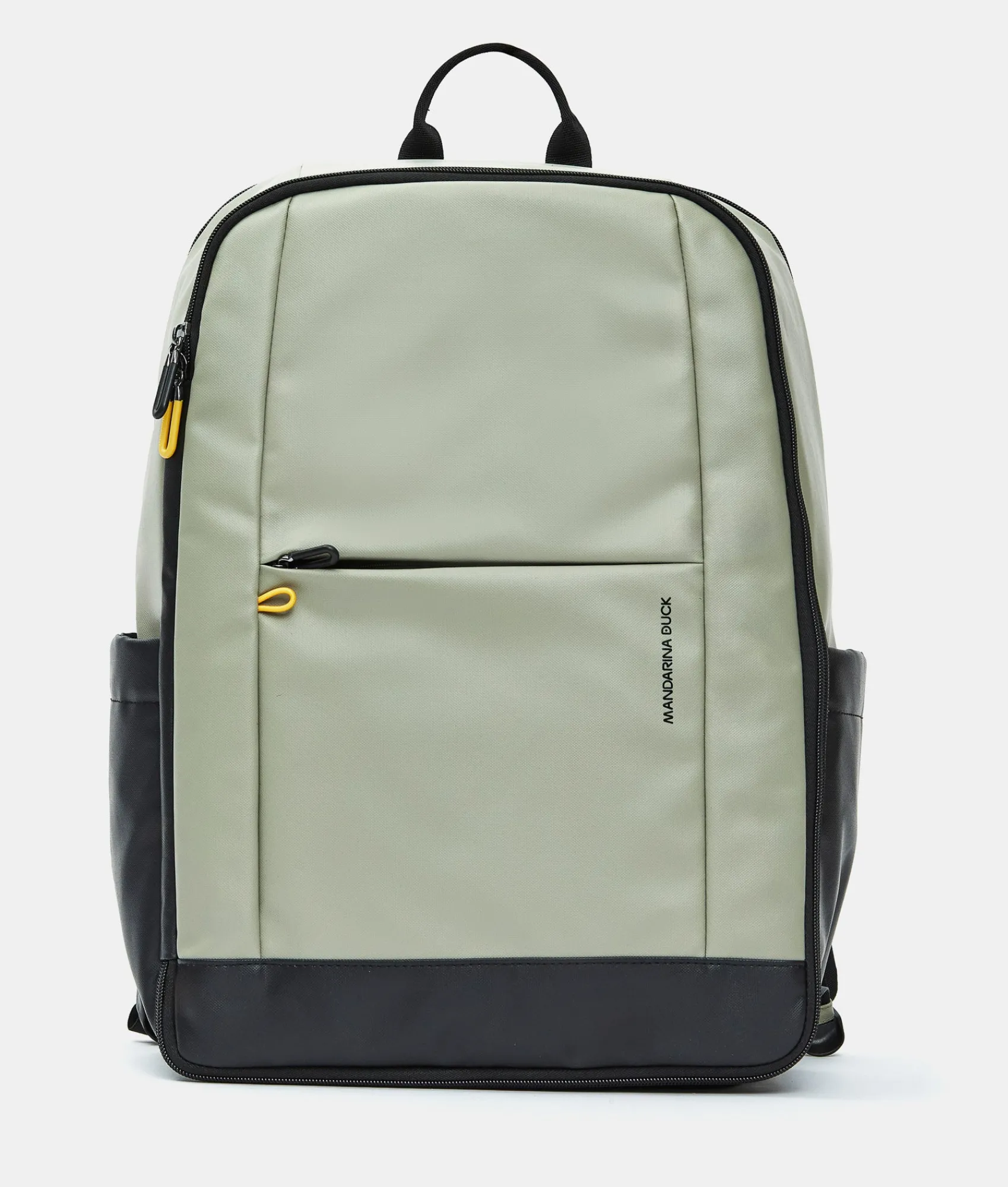 Clearance Mandarina Duck ECO COATED Travel Backpack With Padded Shoulder Straps Mud