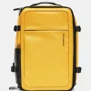 Best Mandarina Duck ECO COATED Travel Backpack With Padded Shoulder Straps DuckYellow