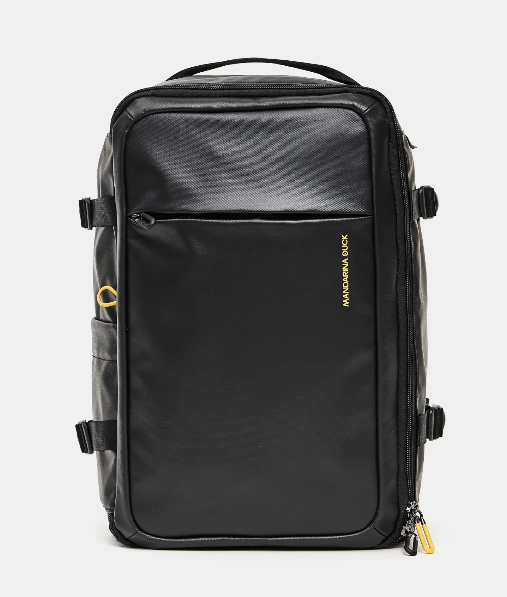 New Mandarina Duck ECO COATED Travel Backpack With Padded Shoulder Straps Black