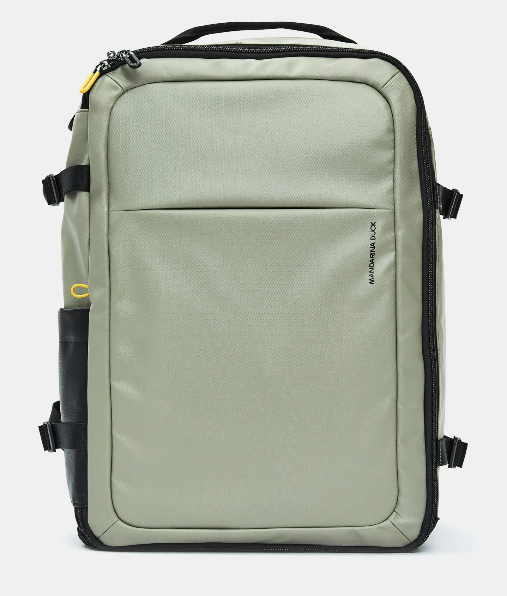 Best Mandarina Duck ECO COATED Travel Backpack With Padded Shoulder Straps Mud