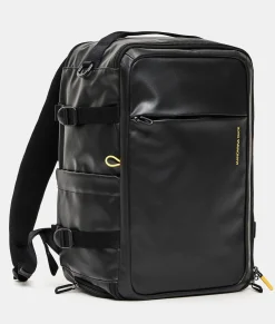 New Mandarina Duck ECO COATED Travel Backpack With Padded Shoulder Straps Black