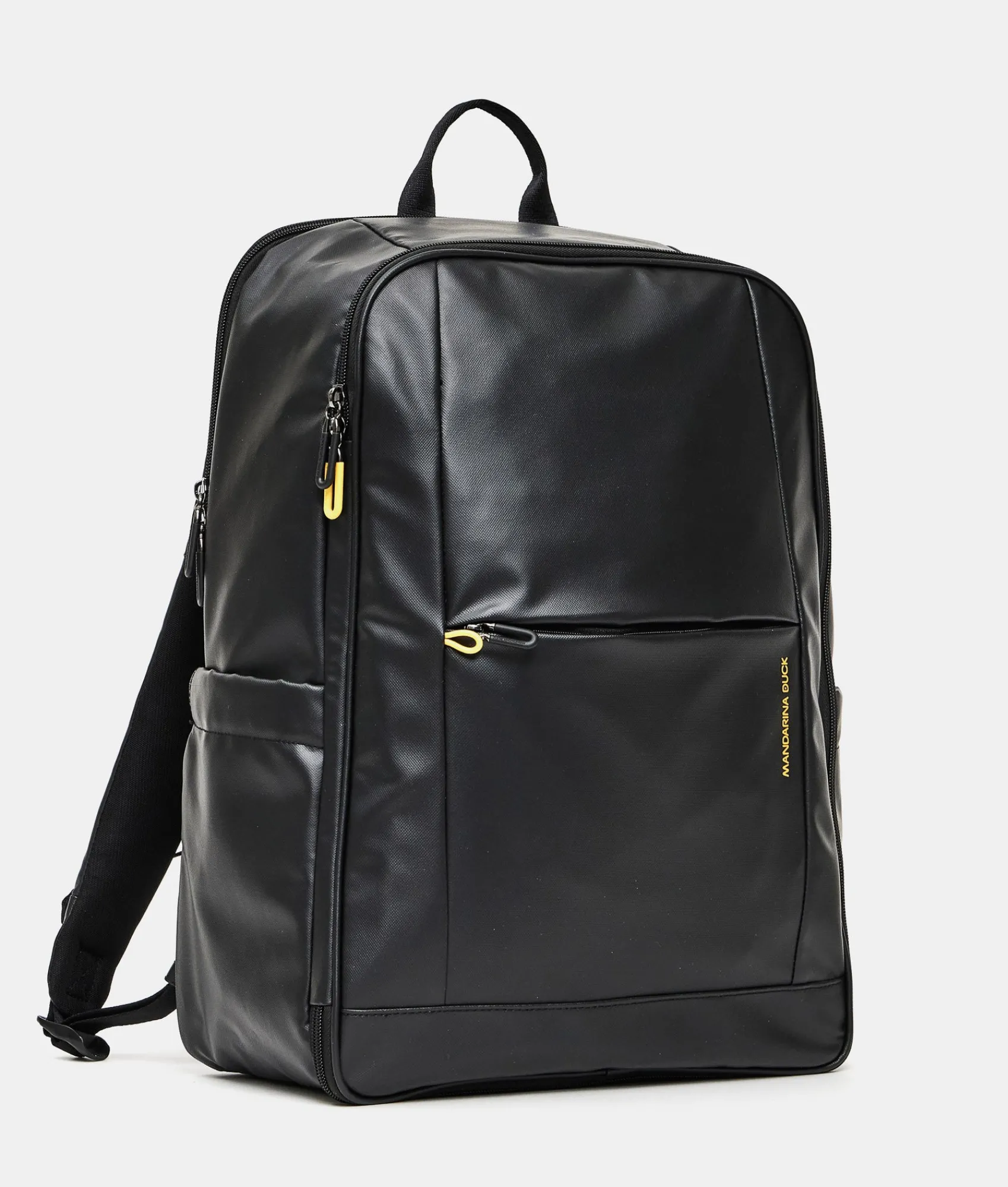 Outlet Mandarina Duck ECO COATED Travel Backpack With Padded Shoulder Straps Black
