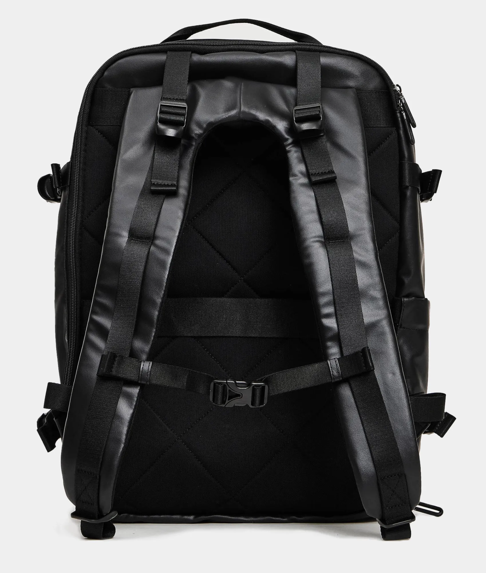 Sale Mandarina Duck ECO COATED Travel Backpack With Padded Shoulder Straps Black