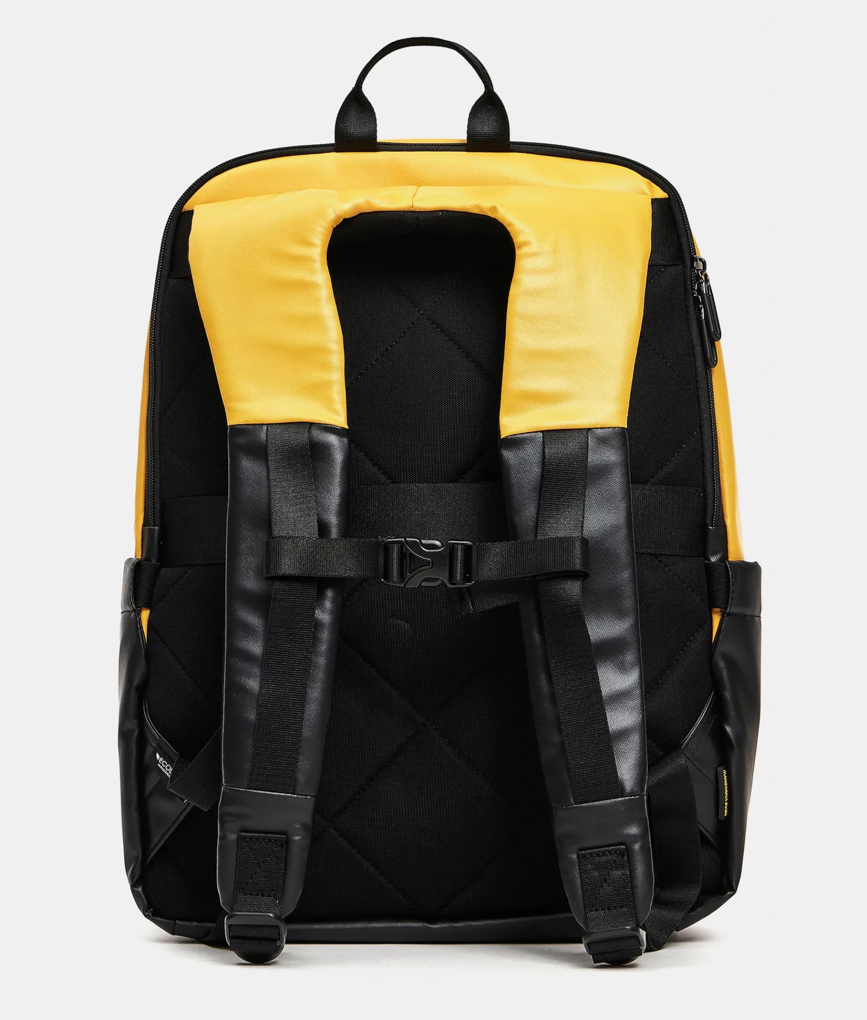 Discount Mandarina Duck ECO COATED Travel Backpack With Padded Shoulder Straps DuckYellow