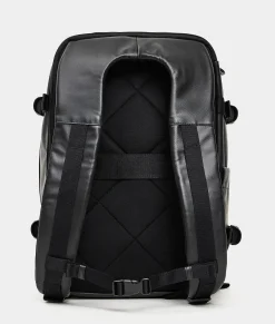 New Mandarina Duck ECO COATED Travel Backpack With Padded Shoulder Straps Black