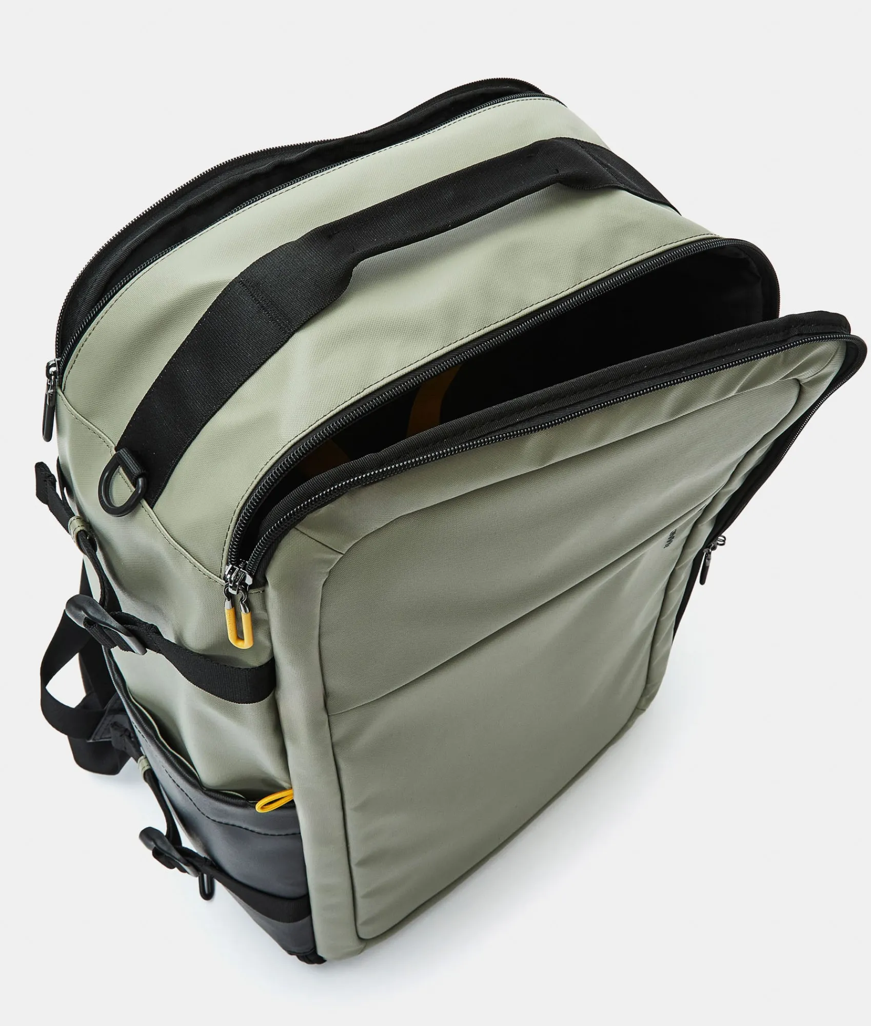 Best Mandarina Duck ECO COATED Travel Backpack With Padded Shoulder Straps Mud