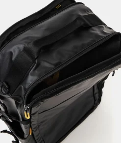 Sale Mandarina Duck ECO COATED Travel Backpack With Padded Shoulder Straps Black