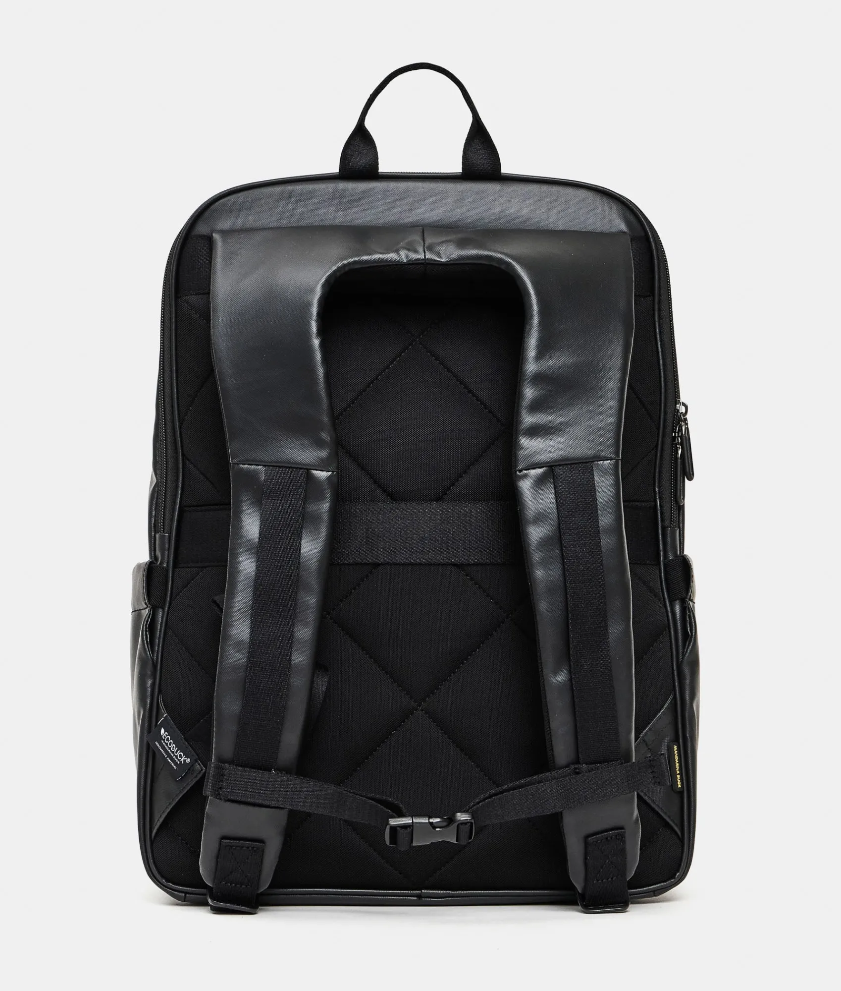 Outlet Mandarina Duck ECO COATED Travel Backpack With Padded Shoulder Straps Black