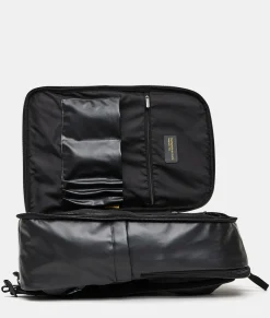 Outlet Mandarina Duck ECO COATED Travel Backpack With Padded Shoulder Straps Black