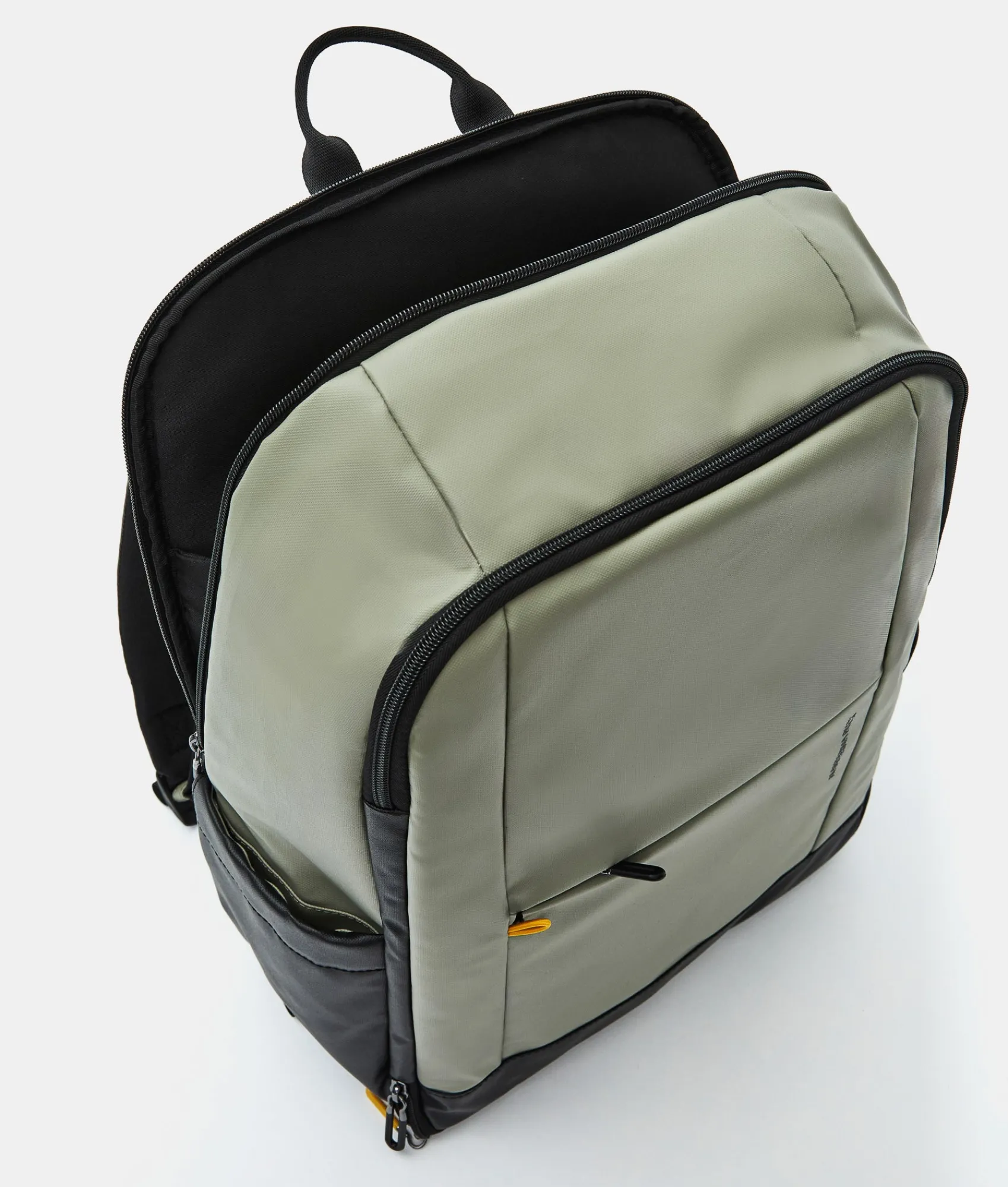 Clearance Mandarina Duck ECO COATED Travel Backpack With Padded Shoulder Straps Mud