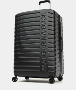 Clearance Mandarina Duck FLYDUCK Large Expandable Trolley | cm 75X39X33/36 Black