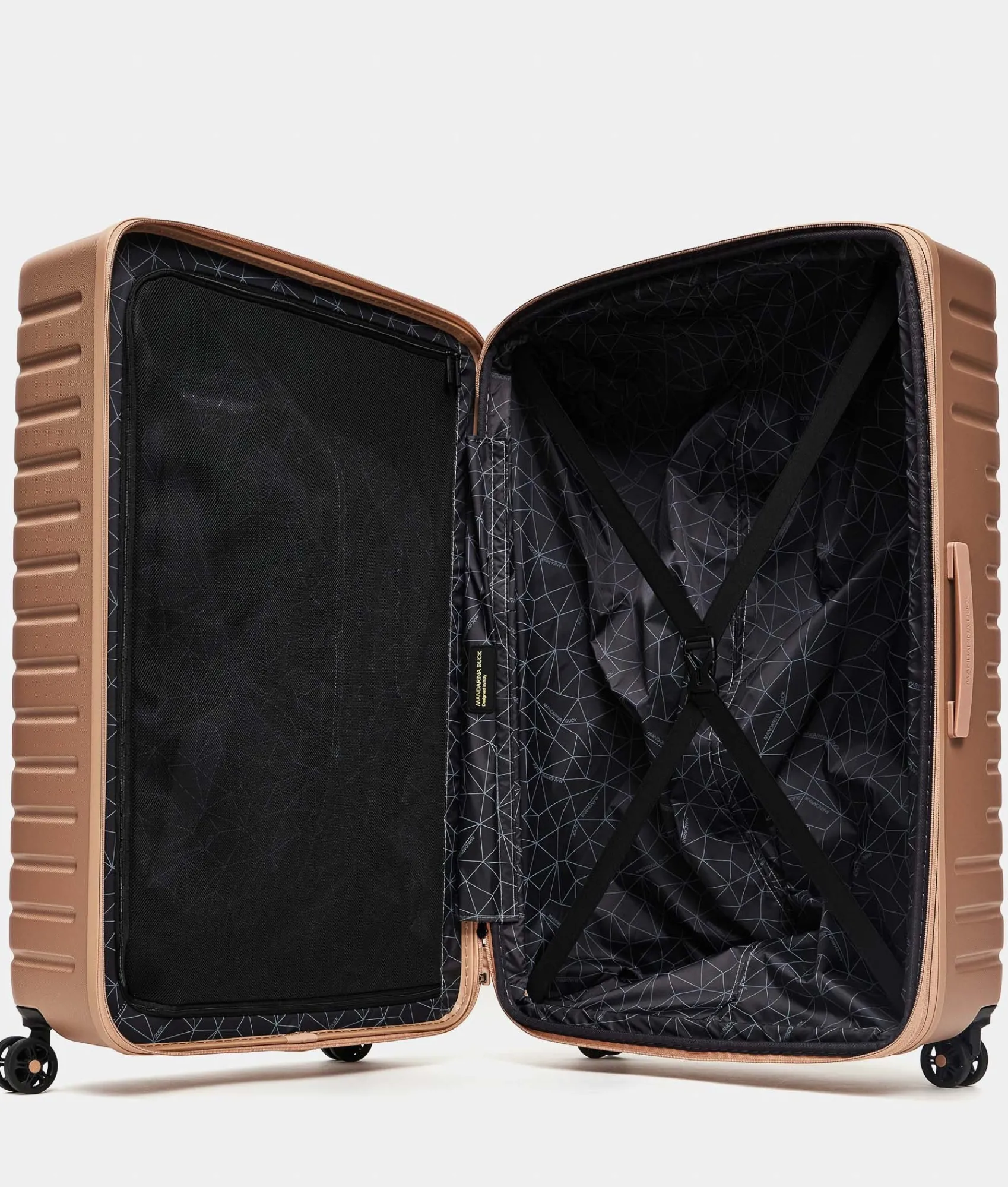 Fashion Mandarina Duck FLYDUCK Large Expandable Trolley | cm 75X39X33/36 Champagne