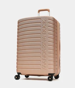 New Mandarina Duck FLYDUCK Medium Expandable Trolley | cm 69X45X31/34 Champagne