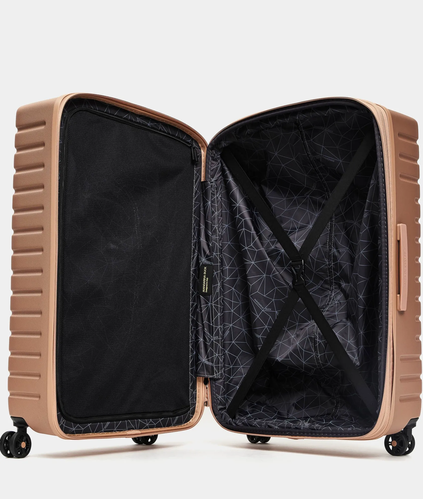 New Mandarina Duck FLYDUCK Medium Expandable Trolley | cm 69X45X31/34 Champagne