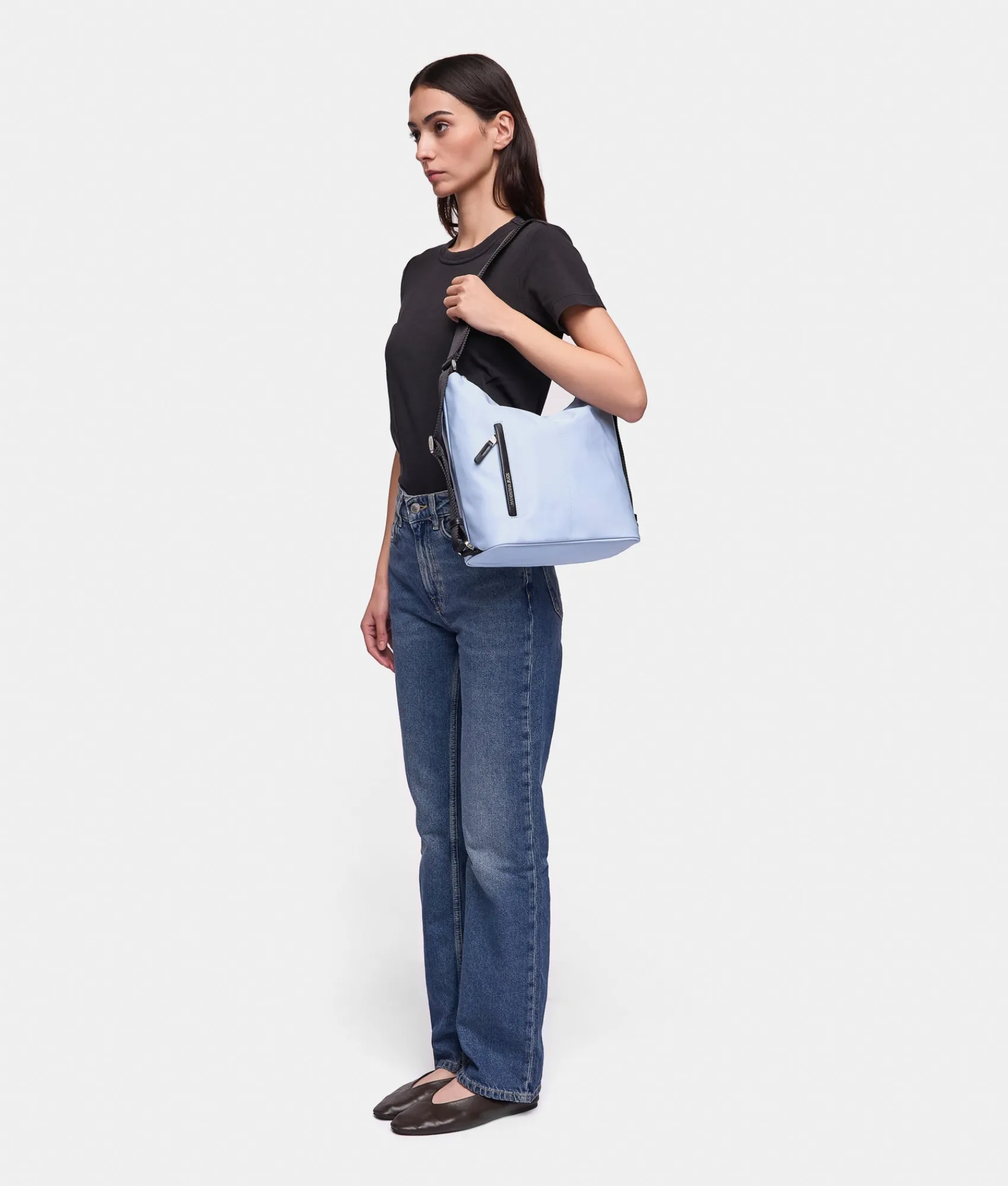 Outlet Mandarina Duck HUNTER Medium Backpack Bag Skyway&Black