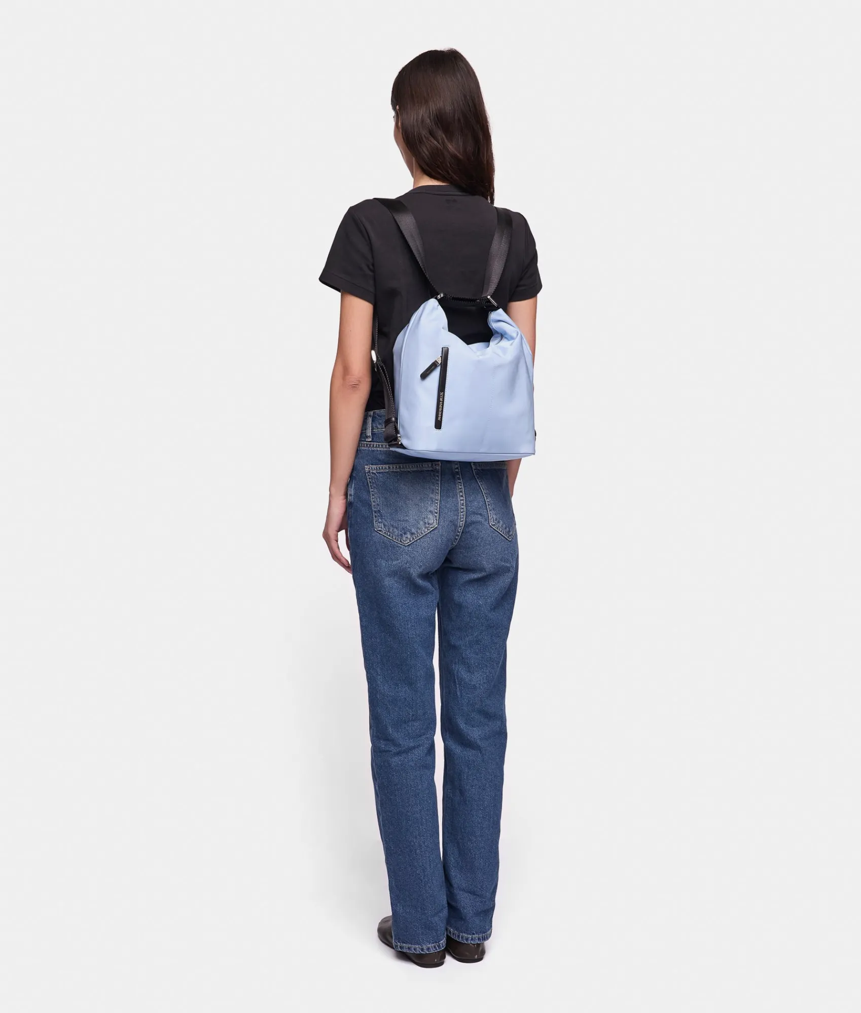Outlet Mandarina Duck HUNTER Medium Backpack Bag Skyway&Black