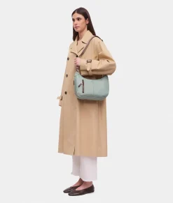 Sale Mandarina Duck HUNTER Medium Expandable Crossbody Bag IcebergGreen