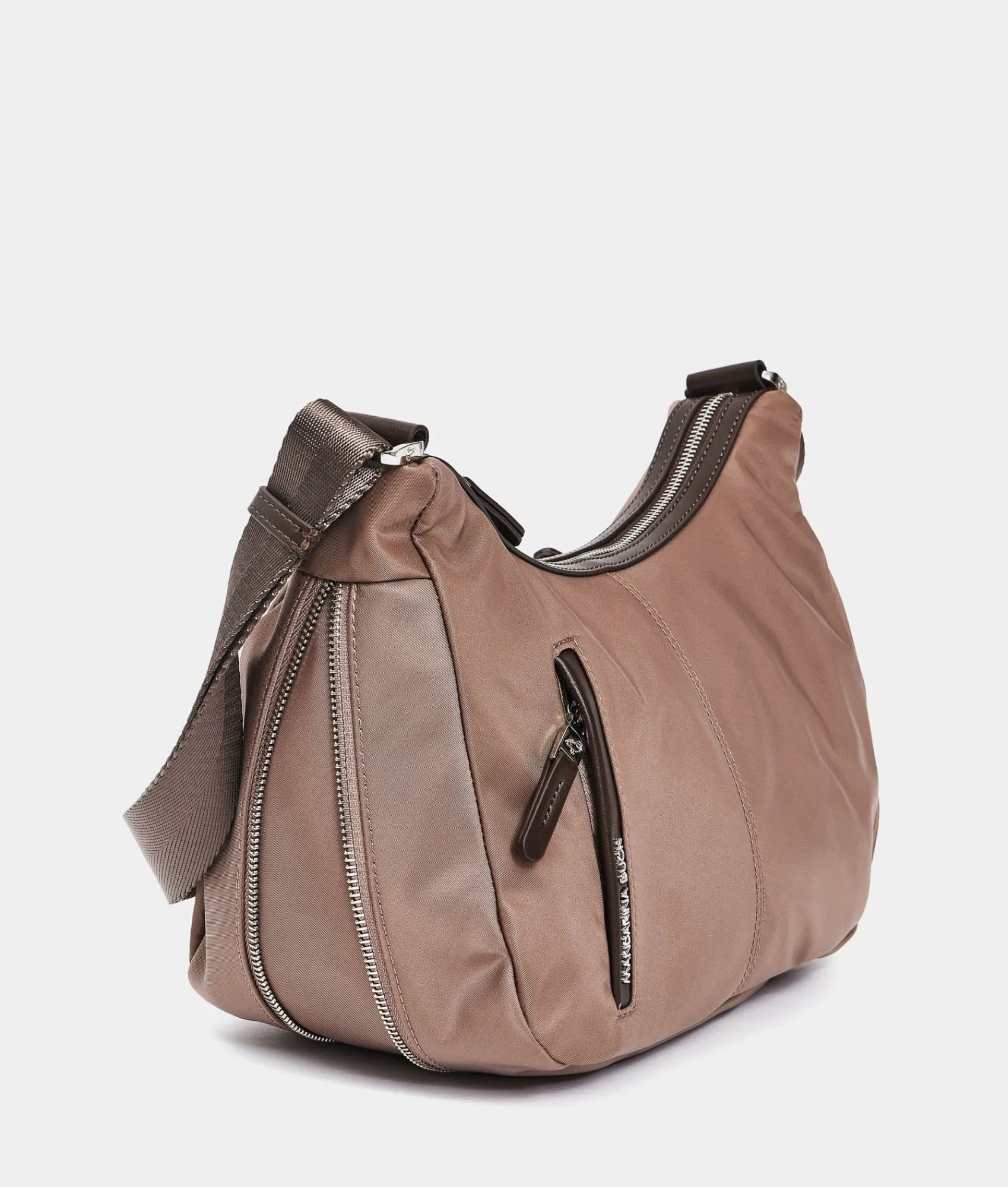 New Mandarina Duck HUNTER Medium Expandable Crossbody Bag Beaver