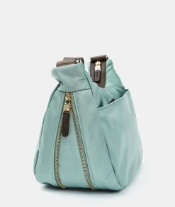 Sale Mandarina Duck HUNTER Medium Expandable Crossbody Bag IcebergGreen