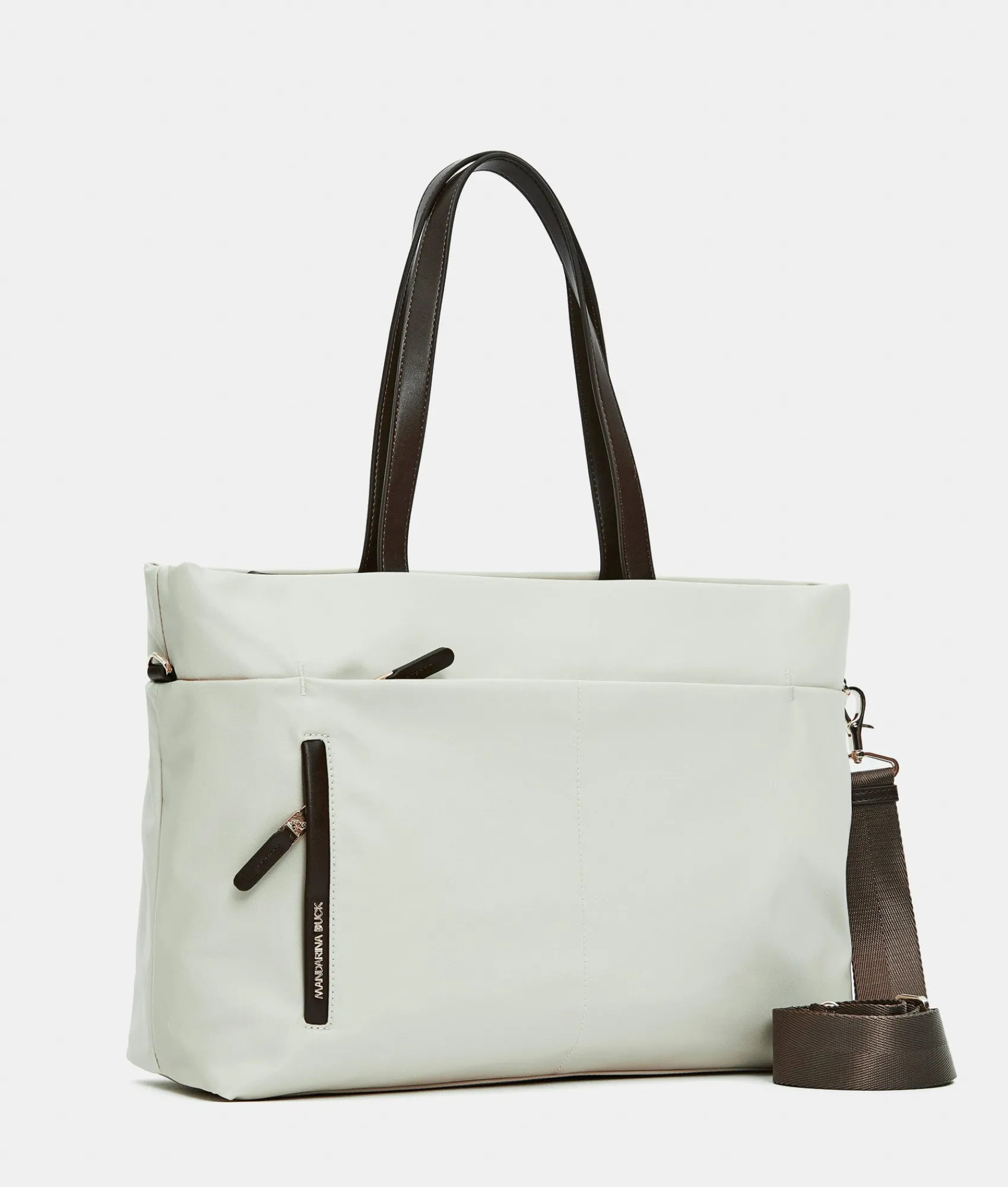 Fashion Mandarina Duck HUNTER Shopper Bag | 15" Laptop WhitecapGrey
