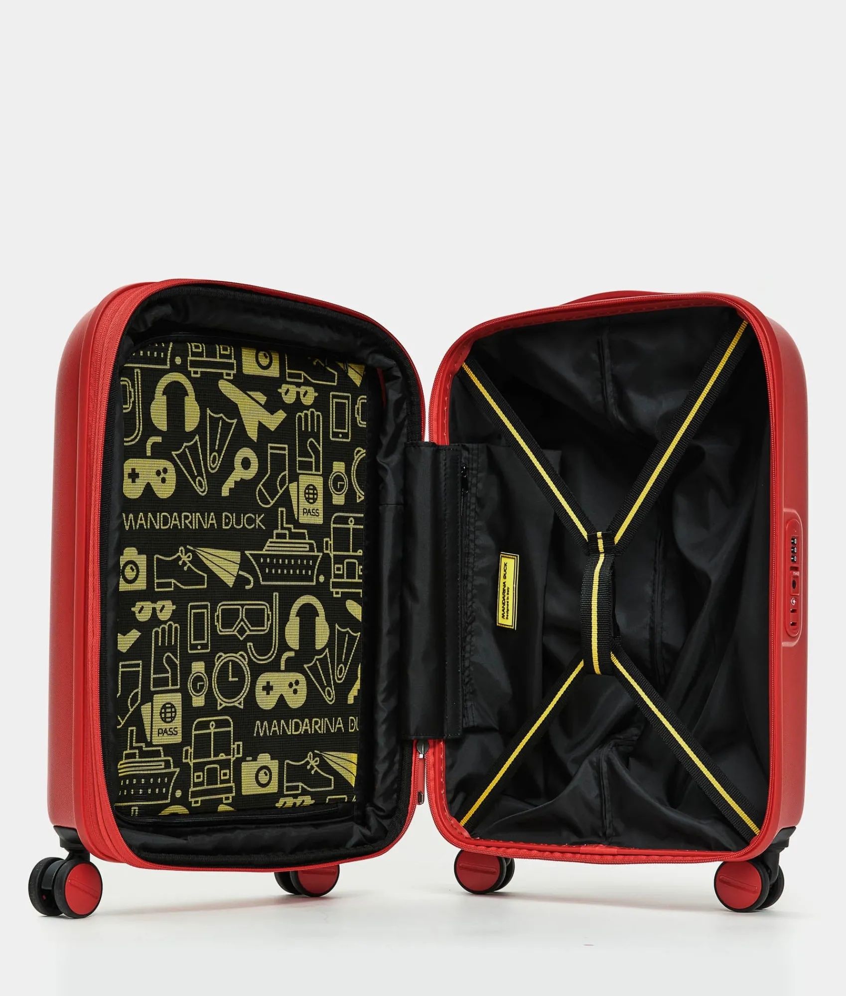Discount Mandarina Duck LOGODUCK+ Expandable Cabin Hard Trolley (4 wheels) | cm 55 x 35 x 23/26 cm CherryTomato
